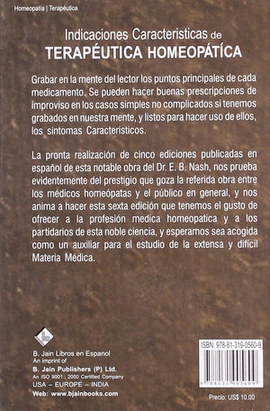 Indicaciones Caracteristicas De Terapeutica Homeopatica (Spanish)
