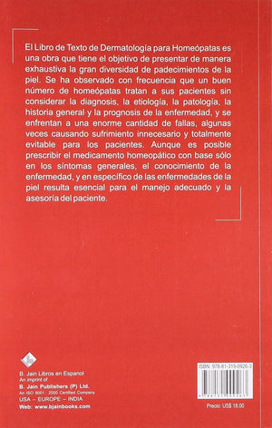 Libro de texto de Dermatología Para Homeópatas (Spanish)
